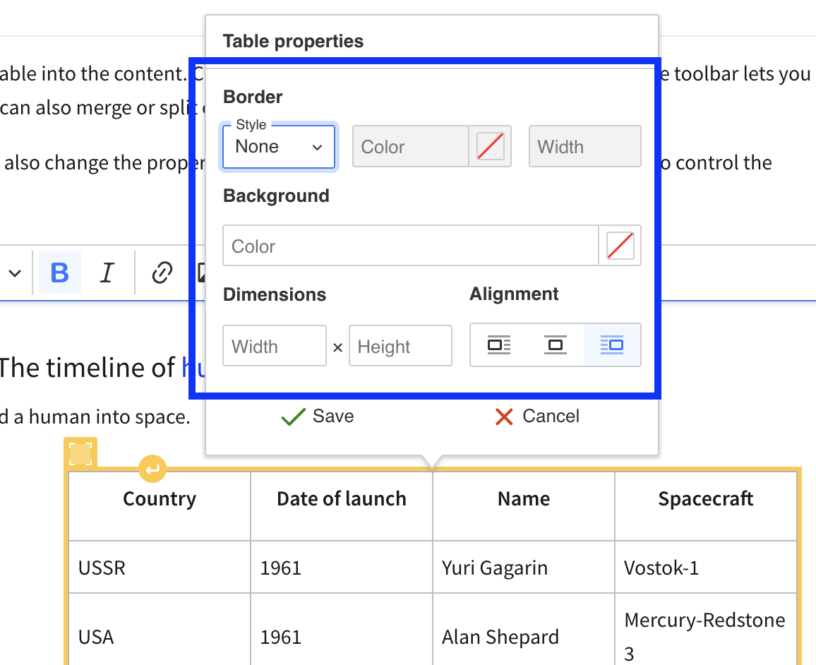 Support CKEditor 5 S Table Properties And Cell Properties Plugins In